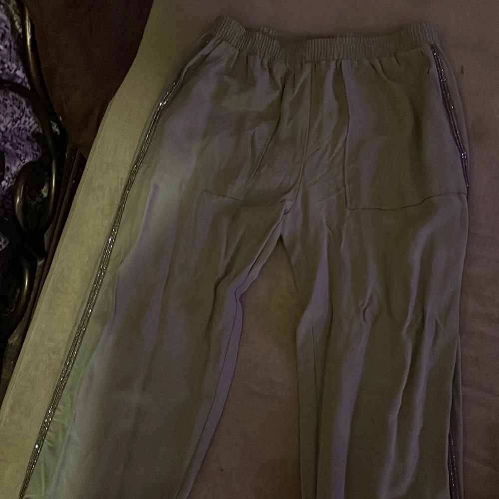 Zara joggers with crystal stripe